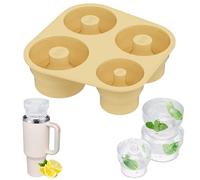 AWINNER Compatible for Stanley Cup 40 Oz Ice Cube Tray Fold Silicone Accessory, Compatible for Tumbler Cup for Freezer, Coffee, Drinks (Yellow)