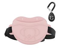 AWINNER Dog Treat Pouch - Premium Silicone, Upgraded 4 Strong Magnets, Enhanced Magnetic Closure, Adjustable Waist Belt - Ideal for Puppy Training, Outdoor Walks (Pink)