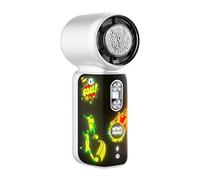 AWINNER Smart LED Screen Fan with Soccer GOAL Animation, Handheld Fan with TEC Ice Cooling Pad, 1-100 Stepless Speed 3000mAh Portable Fan, Match Day Gear (White)