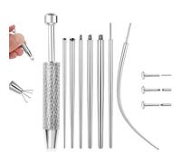 Awinrel Piercing Taper Threadless Insertion Pin Ball Grabber Tool for Flat Back Earring Changing, 20G 18G 16G 14G Applicator Tool Taper Curved for Nose Lip Ear Cartilage Navel Body Piercing Stretching