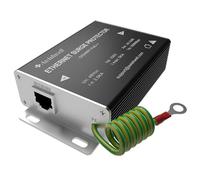 Awishwell Ethernet Surge Protector Gigabit, Ethernet Lightning Arrestor PoE++ 802.3af/at/bt-RJ45 Lightning Suppressor-SPD with PTC/Gas Discharge Tube/Mounting Flange-1000Mbps,1Pack