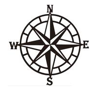 AWISZZZ Rustic Nautical Touch to Your Home with 12in Metal Compass Wall Decor Perfect for Living Room Bedroom Office Porch Garden and Patio Beach Theme Home Decoration Black