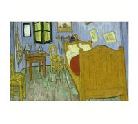 awitufhgp 1pc Van Gogh Bedroom in Arles Wall Art - for Home, Office, or Bathroom Decor - Iconic Blue & Yellow Vincent's Room(80x160cm/31x63in(WxH)/No frame)