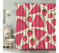 awitufhgp 1pc Watermelon Pattern Shower Curtain, High-end Elegant Bathroom Curtain, Multi-functional Curtain, Bathroom Decor Pattern(140x183cm/55x72in(WxH))