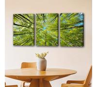 awitufhgp 3pc Forest View Canvas Wall Art, Fantasy-Themed Decor for Loved Ones Can Enhance The Ambiance of Any Home, Office Frameless(60x80cmx3/No frame)