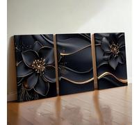 awitufhgp 3pc Light Luxury, Modern, Simple And Fashionable Floral Art, Home Decor, Wall Art, for Living Room, Bedroom, Office, Hallway(20x30cmx3/No frame)