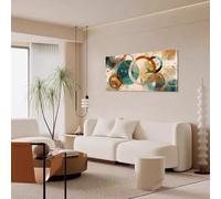 awitufhgp Colorful Abstract Geometry Canvas Art - Modern Nordic-Inspired Wall Decor for Living Room, Bedroom, Office, Hallway(40x80cm/16x31in /No frame)