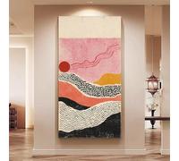 awitufhgp Featuring an Abstract Landscape with a Red Sun, Elegant Home Decor. for Living Room And Bedroom, Elevate Style Space(70x100cm/28x39in(WxH)/No frame)