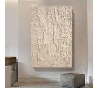 awitufhgp Large Modern Minimalist Canvas Wall Art | Beige Textured Abstract Natural Patterns in Earthy Tones, for Living Room, Bedroom(45x60cm/No frame)