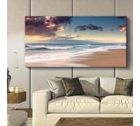 awitufhgp Seascape Art for Home Decoration, Modern Luxury Abstract Wall Art, for Living Room, Bedroom, Office, Hallway Waterproof(20x40cm/No frame)