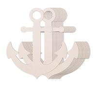 AWIZOM 12 Pcs Wooden Anchors for Crafts Unfinished Wooden Nautical Anchor Cutouts Blank Wood Anchor Signs 9.84x11.81 Wooden Slices for DIY Projects,Door Hanger,Sign Making,Summer Decor,0.2" Thick