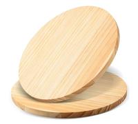 AWIZOM 2 Pack 12 Inch Round Wood Plaque Pine Wood Circle Plaque Unfinished Wooden Circle Signs Blank Round Wood Discs for DIY Craft, Painting, Engraving, Wooden Carving, Home Decor(0.59 Inch Thick)