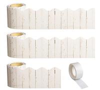 AWIZOM 99 Feet White Wood Scalloped Bulletin Board Border 3 Roll Rustic Wood Grain Trim Decorative Classroom Office School Decoration
