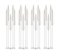 Awjaisca 4Pcs Candelabra Centerpieces, Tall Candelabra, 8.7 inches i Clear Candle Taper Candlestick Holder, 5 Arm Candlesticks Holder with Acrylic Shade, LED Candle for Wedding Dinner Party 1 Set