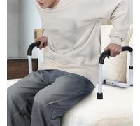 Awjaisca Adjustable Sofa Armrest Stand Assist - Heavy-Duty Mobility Aid for Elderly & Mobility-Impaired, Foam-Padded Grip with Anti-Slip Feet, Fits Sofas Recliners Chairs White