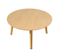 Awjaisca Modern Wooden Dining Table, Coffee Table,Spacious Round Kitchen Table, Nordic Style, Easy to Assemble for Living Room, Kitchen, Office (60 Cm) Wooden Color
