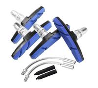 AWJUWHBJ 2 Pair Bicycles Quiet Brake Pad Set Mountain Bike Block Wheel Pad With Bend Pipe & Rubber Sleeve Mountain Brake Block With Bend Pipe & Rubber Sleeve