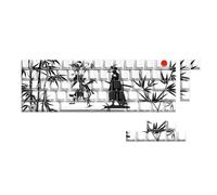 AWJUWHBJ 64/74Key Translucents Keycaps Wuxia Side Print Backlit Shining Through For 60 80 61 64 68 75 Keyboards Translucents Backlit