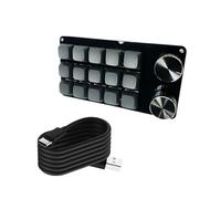 AWJUWHBJ Advanced Programmable Macro Keyboards Mechanical Gaming Keypad Wire Hot Swappable Switches For Efficient Task Execution Multimedia Control Pad