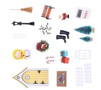 AWJUWHBJ Christmas Theme Fairies Gnomes Door Doll House Accessory For Ball Jointed Dolls Creative Miniature Furniture Scene Display Gnomes Set For Dolls