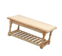 AWJUWHBJ Educational Dolls House Dining Table Miniatures Vintage Zakka Toy Pretend Play Realistic Table Model Small Size Dollhouses Furniture