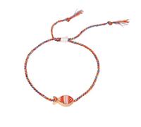 AWJUWHBJ Elegant Adjustable Braided Cord Featuring Metallic Fish Charm and Smooth Oil Finish for Daily Wear Alloy Oil Drip Fish Charm