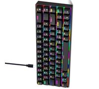AWJUWHBJ Ergonomic Color Keyboard Hot Swappable Red/Brown Switches 19 Dynamic Light Effects Portable Layout For PC Double Shot Keycaps Mechanical Keyboard