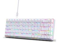 AWJUWHBJ Ergonomic Color Keyboard Hot Swappable Red/Brown Switches 19 Dynamic Light Effects Portable Layout For PC Double Shot Keycaps Mechanical Keyboard