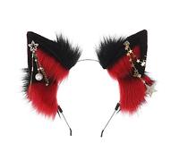 AWJUWHBJ Furry Wolf Cosplay Headband With Tassels Party Anime COSPLAY Halloween Cartoon Role Playing Props Prom Party Kids' Hair Accessory