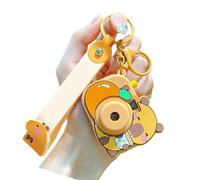 AWJUWHBJ Lovely Animal Camera Shaped Keychain Projector Decoration Vibrant Color Creative Gift Jewelry Bag Decoration Cute Camera Keychain Accessory