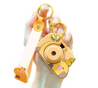 AWJUWHBJ Lovely Animal Camera Shaped Keychain Projector Decoration Vibrant Color Creative Gift Jewelry Bag Decoration Cute Camera Keychain Accessory