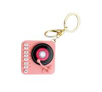 AWJUWHBJ Miniature Retro Turntables Player Keychains With Builts In 10Songs For Travel And Daily Use Decorative Keychains Portable Music