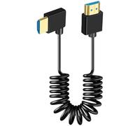 AWJUWHBJ Retractable Spring UHD2.1 Cord 8K Resolution 60Hz Rate With 24K Gold Plated Interfaces Aluminum Foil Shielding Spring Coiled Design