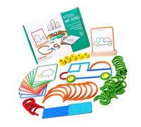 AWJUWHBJ Wooden Geometry Learning Block Set For Kids Logical Thinking Fine Motor Skill Exercise Sticks And Arched Puzzle Toy Logical Thinking Training Toy