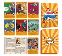 AWKAEIN Retro Comic Oracle Cards with Meanings on Them, 100 Page Full-Color Guidebook Included, 400 GSM Gold-Foil Cards, Thick Cardstock, for Karma, Twin Flames, Love & Life Readings，Friendship
