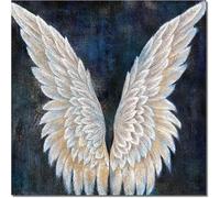 AWKFHF Abstract Angel Wings Feather Canvas Pictures No Frame Painting Poster Art Print Living Room Bedroom Wall Decoration (50 x 50 cm)