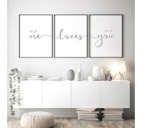 AWKFHF All of Me Loves All of You Pictures Couple Quotes Canvas Picture Poster Art Print Living Room Decoration Bedroom Pictures Wall Decoration - Without Frame (3 x 30 x 50 cm, without Frame)