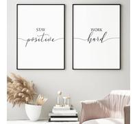 AWKFHF Hope Dream Black and White Quotes Motivational Set Canvas Pictures Dream Big Live Poster Art Print Living Room Bedroom Wall Decoration (No Frame) (Minimalist 03.2 x 60 x 90 cm)