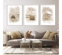 AWKFHF Islam Pictures Islamic Mosque Moroccan Door Flowers Landscape Canvas Painting Poster Art Print Living Room Bedroom Wall Decoration (No Frame) (A-08.3 x 60 x 90 cm)