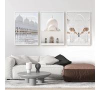 AWKFHF Islam Pictures Islamic Mosque Moroccan Door Flowers Landscape Canvas Painting Poster Art Print Living Room Bedroom Wall Decoration (No Frame) (A-10.3 x 60 x 80 cm)
