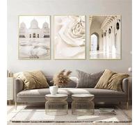AWKFHF Islam Pictures Islamic Mosque Moroccan Door Flowers Landscape Canvas Painting Poster Art Print Living Room Bedroom Wall Decoration (No Frame) (A-06.3 x 40 x 60 cm)