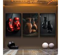 AWKFHF Vintage Boxing Gloves Gym Pictures Canvas Painting Poster Art Print Wall Decoration (No Frame) (3 x 40 x 60 cm, without Frame)