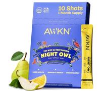 AWKN Korean Pear Juice Recovery Shot - Hangover Kit - Liver Support Supplement - Next Day Morning Recovery - Korean Red Ginseng, Choline, B Vitamins, Turmeric & Glutathione - Vegan - 10 x 20ml