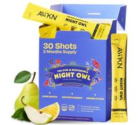 AWKN Korean Pear Juice Recovery Shot - Hangover Kit - Liver Support Supplement - Next Day Morning Recovery - Korean Red Ginseng, Choline, B Vitamins, Turmeric & Glutathione - Vegan - 30 x 20ml