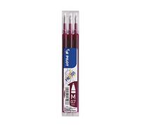 Awkpow Rollerball Refills, 0.7mm Medium Point, 3 Pieces, Red Ink, Ink Cartridge, Frixion Ball and Clicker, Wine Color