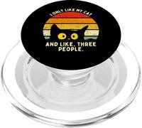 Awkward Cat Funny Introvert Cat Humor PopSockets PopGrip for MagSafe