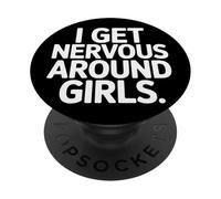 Awkward Moments I Get Nervous Around Girls Shy Guy College PopSockets Adhesive PopGrip