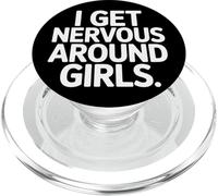 Awkward Moments I Get Nervous Around Girls Shy Guy College PopSockets PopGrip for MagSafe