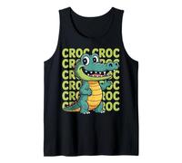 Awkward Smiling Crocodile T-Shirt Funny Cartoon Animal Tee Tank Top