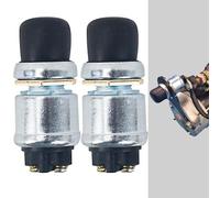 awlbed 2pcs Car Modified Engine Start Switch, JK260 Waterproof Metal Ignition Accessories for Vehicles, Universal Car Horn Button Replacement for